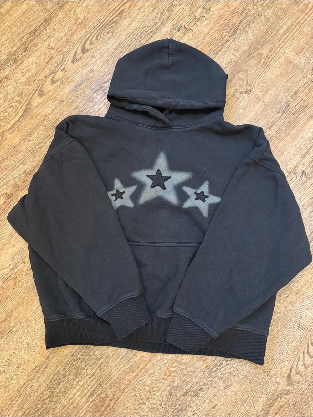 PacSun Black Pullover Hoodie with Star Motif